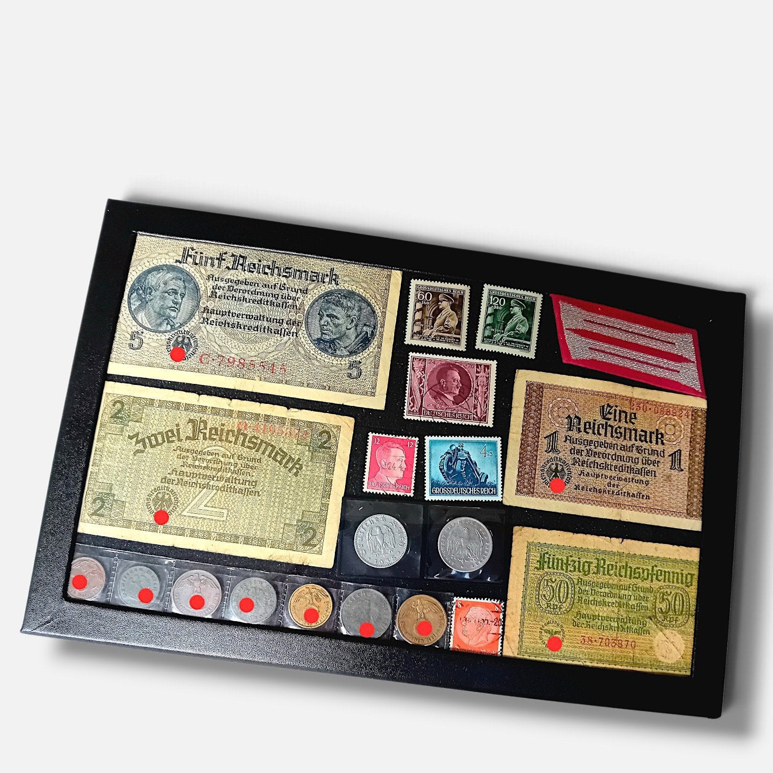 WO2 Luxe Opbergdoos - Biljetten, Munten, Zegels & Embleem, Postzegels en Munten, Ophalen of Verzenden, Munten en Bankbiljetten