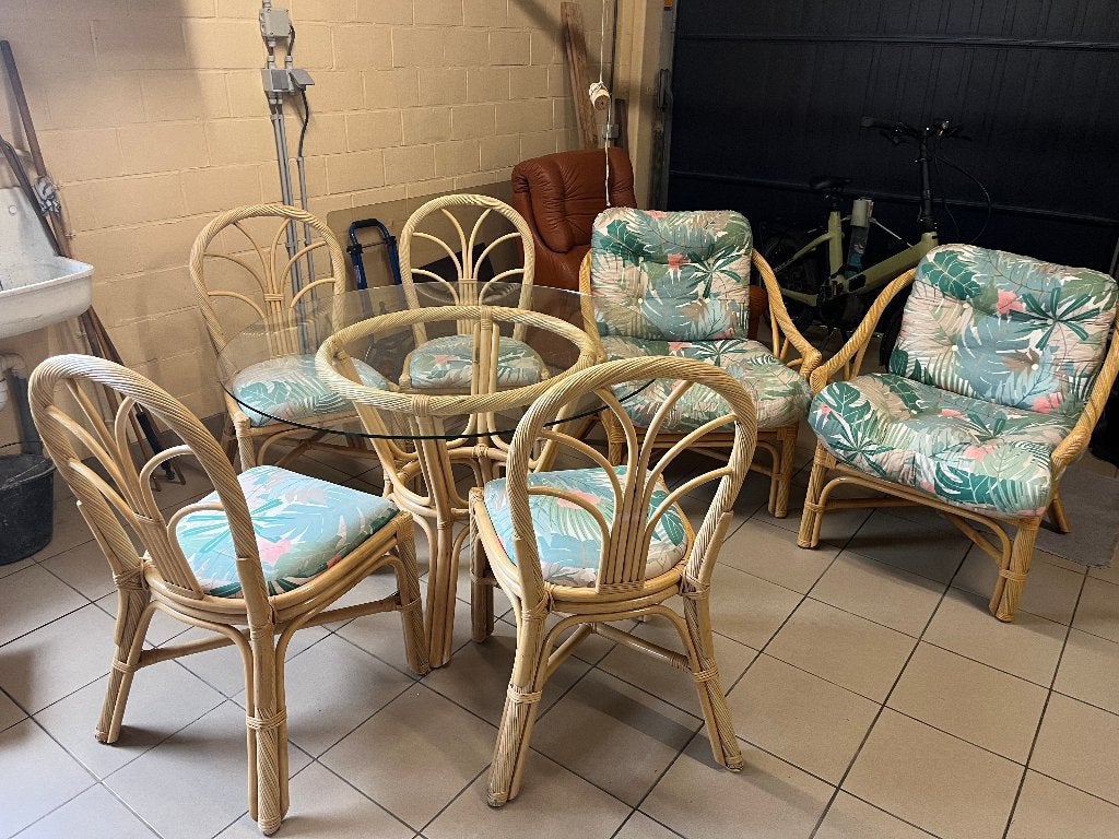 salon rotan, Huis en Inrichting, Ophalen, Rond, Overige houtsoorten, Zo goed als nieuw