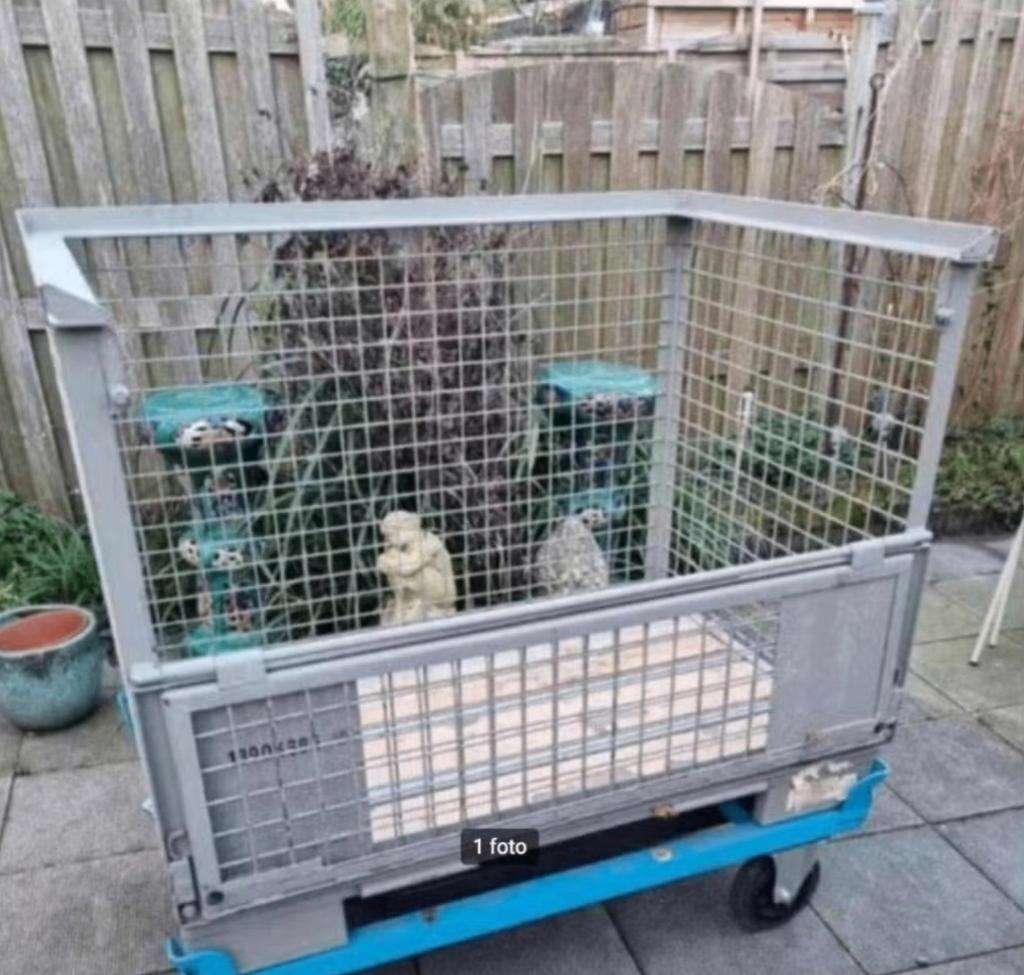 gitterbox met palletkar, Enlèvement