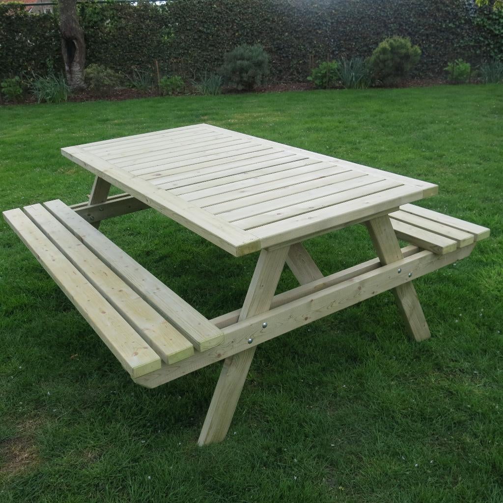 table de pique-nique en pin longue durée, Enlèvement, Neuf, Rectangulaire