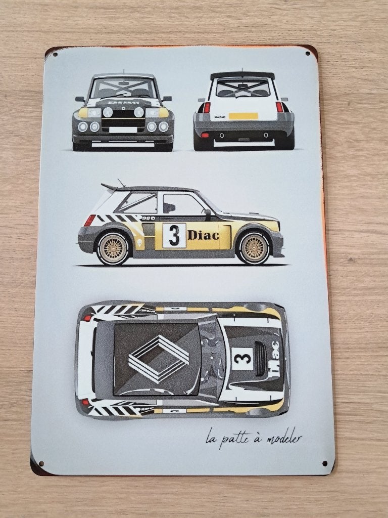 Renault Maxi 5 Turbo metalen bord, Enlèvement ou Envoi, Neuf, Voitures