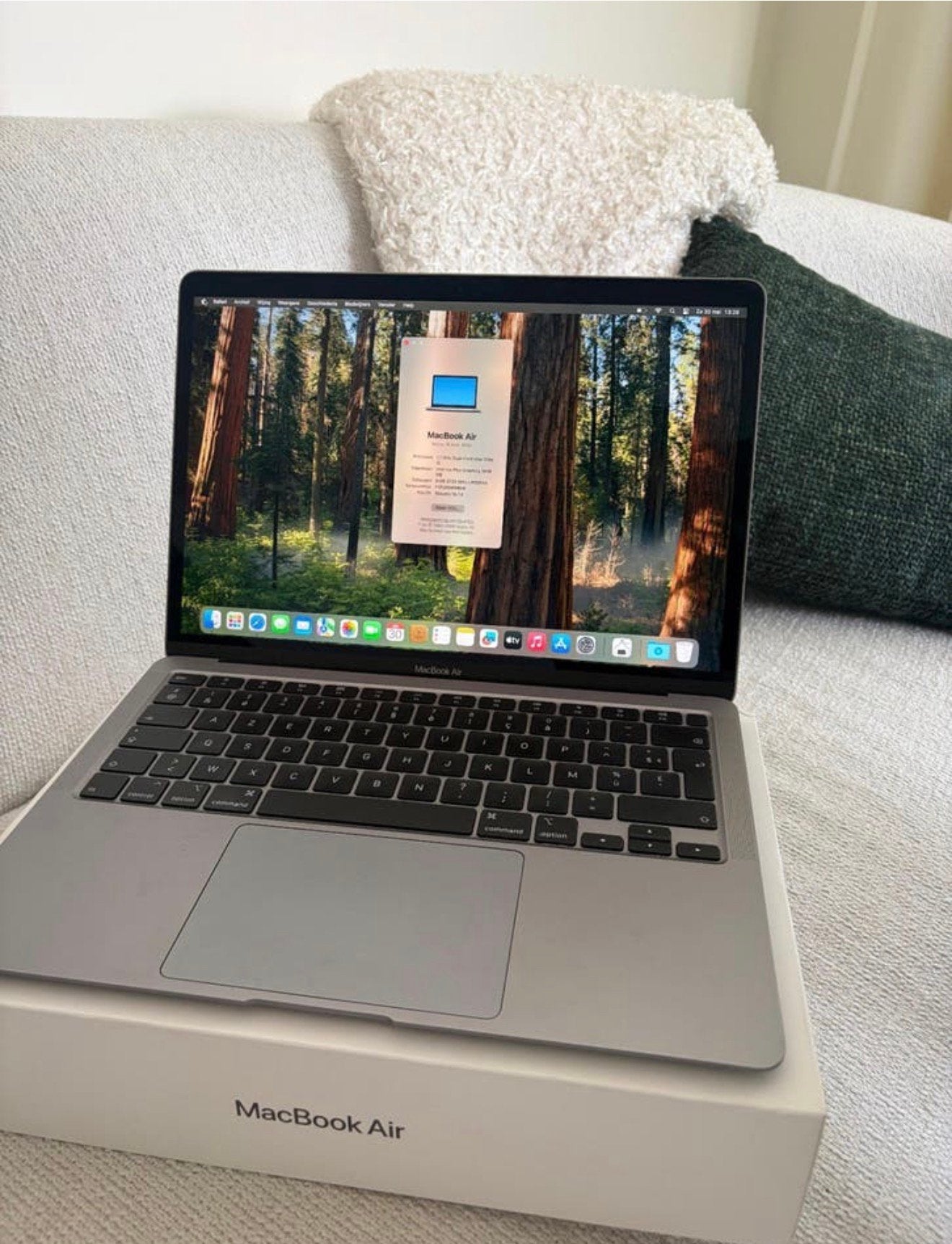 Macbook Air 2020 256GB AZERTY, Ophalen, 256 GB, 8 GB, 13 inch