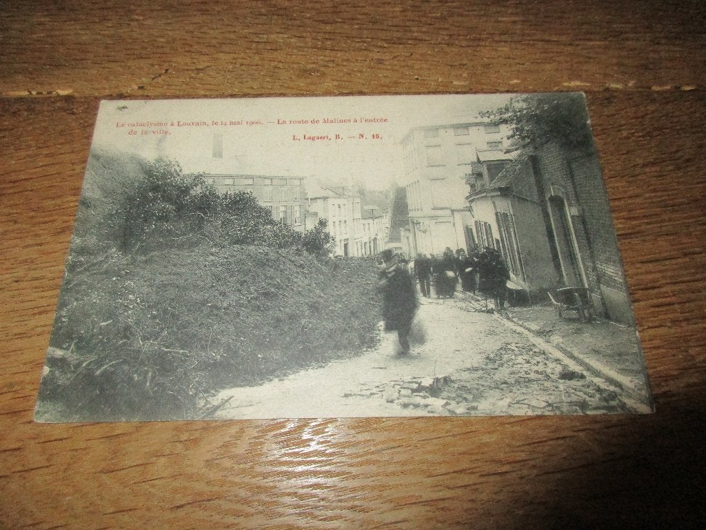 POSTKAART CATACLYSME LOUVAIN 1906 ROUTE DE MALINES, Envoi, Affranchie, Brabant Flamand