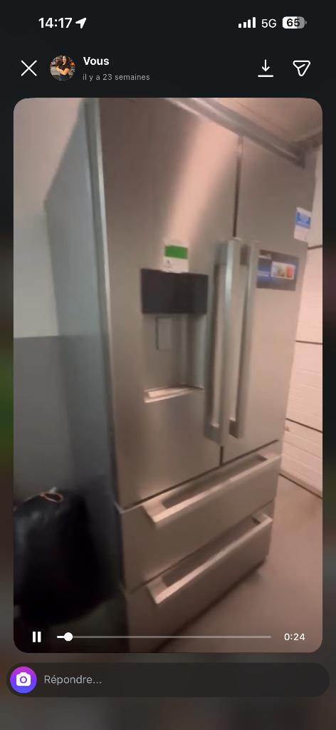Frigo américain, Enlèvement, Utilisé, Avec compartiment congélateur