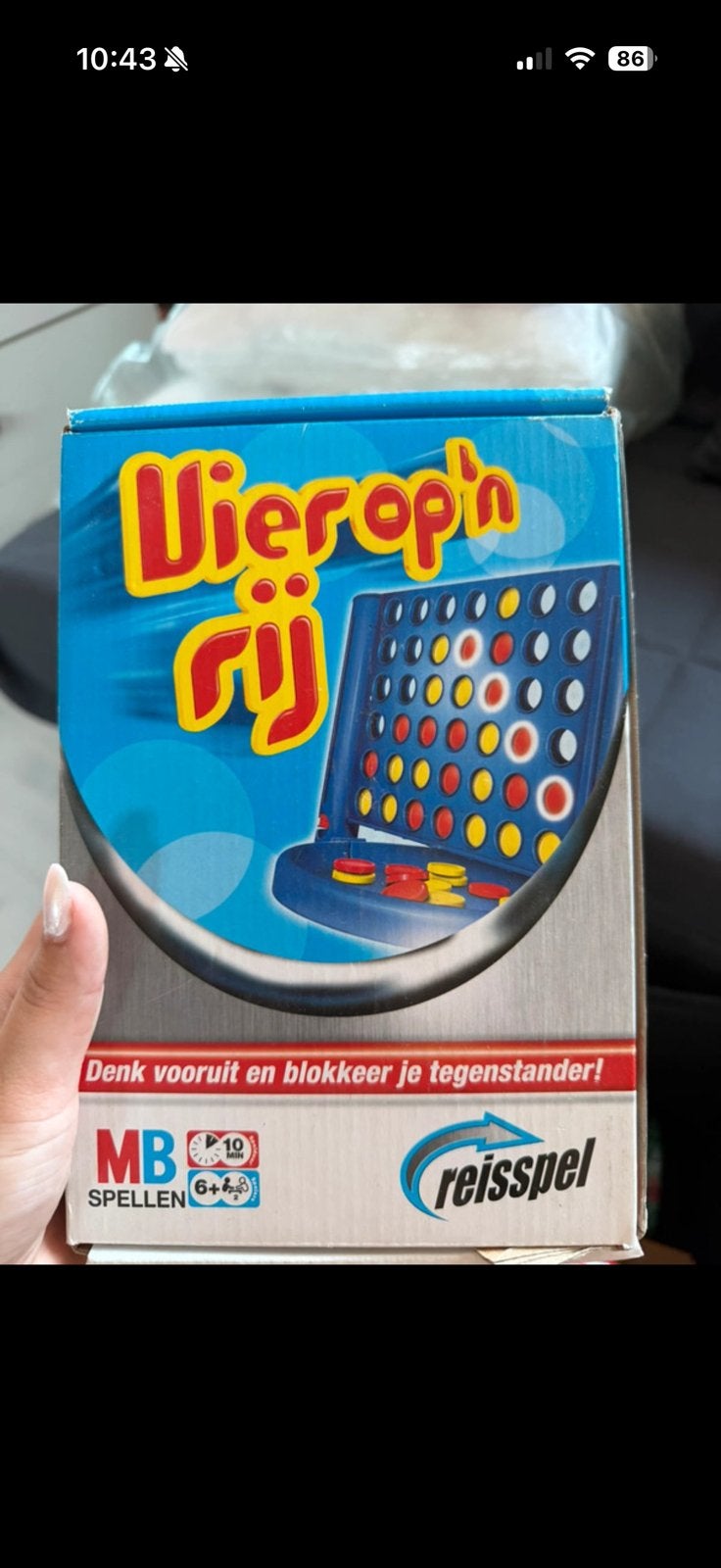 Vier op een rij, Hobby en Vrije tijd, Gezelschapsspellen | Overige, Ophalen of Verzenden, Zo goed als nieuw