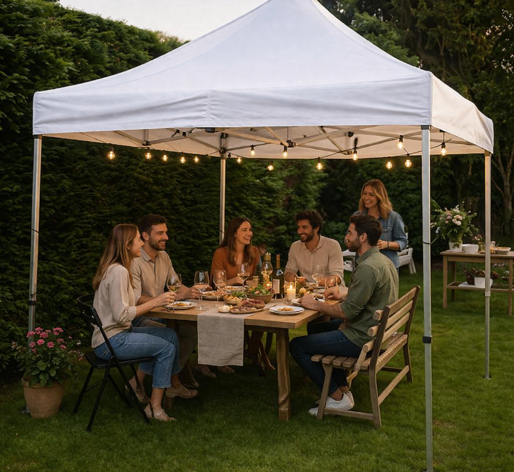Professionele vouwtent - plooitent 3x3 & 4x4 huren, Tuin en Terras, Partytenten, Zo goed als nieuw, Partytent, Opvouwbaar, Ophalen
