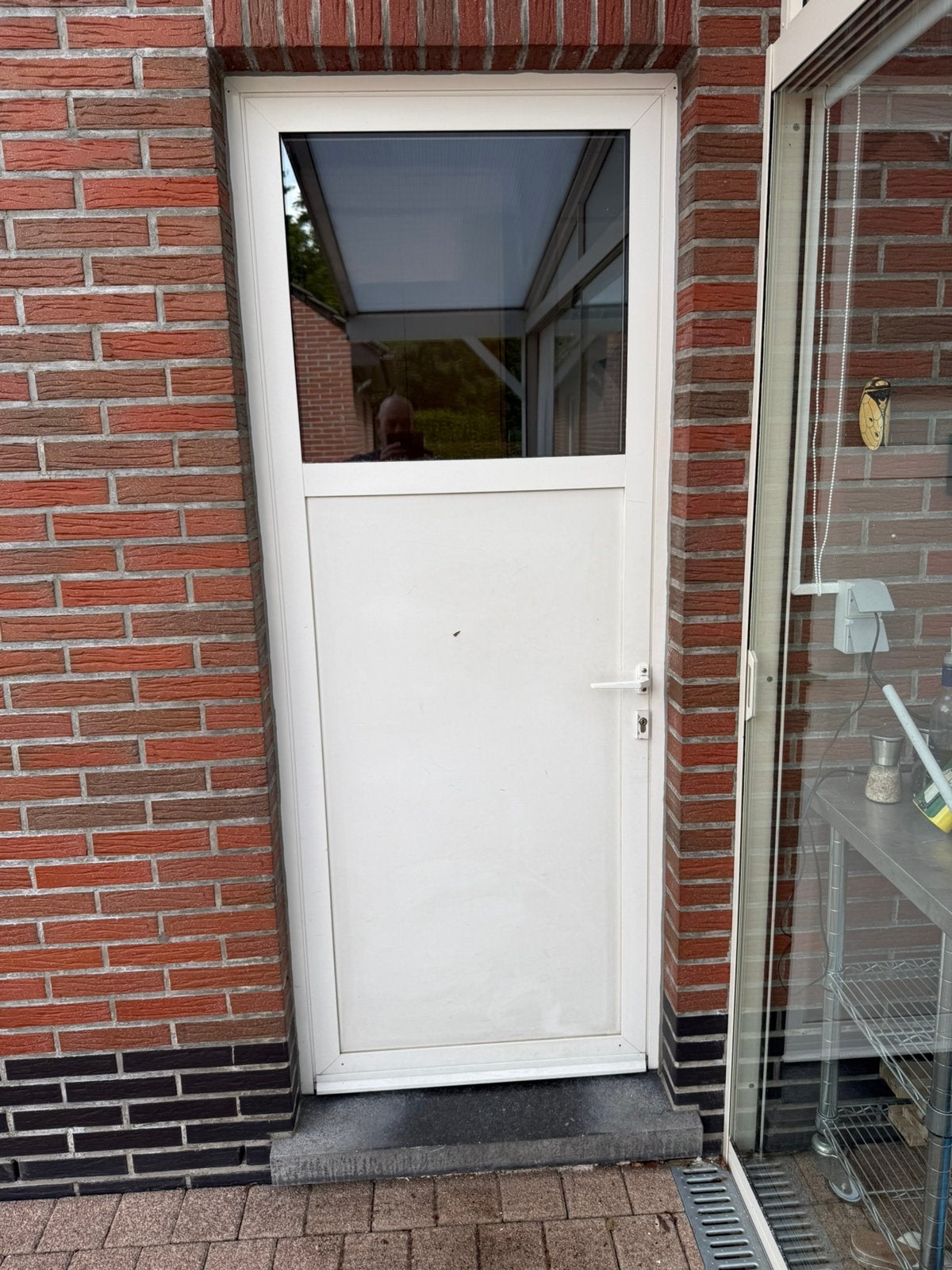 Mooie deur wit Alu, Doe-het-zelf en Bouw, Deuren en Vliegenramen, Ophalen, Zo goed als nieuw