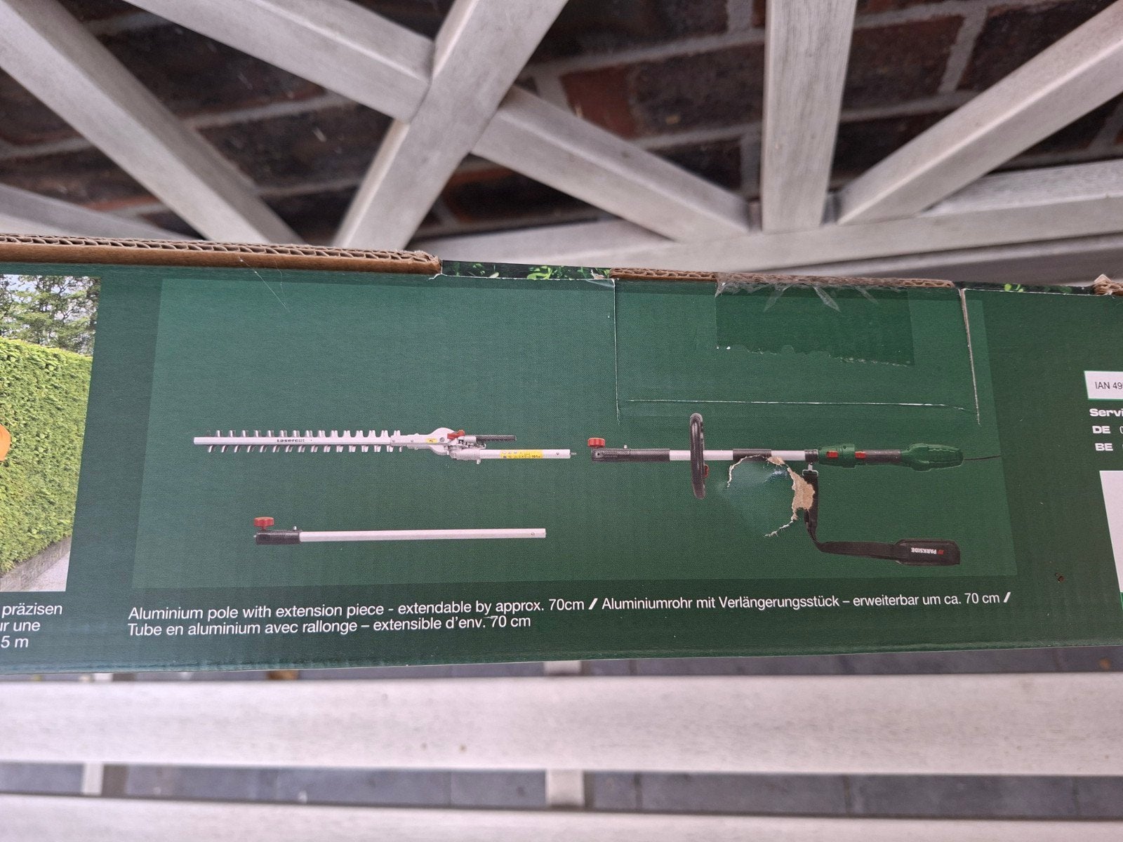 Te koop  telescopische heggeschaar Parkside ..1x gebruikt., Verzenden