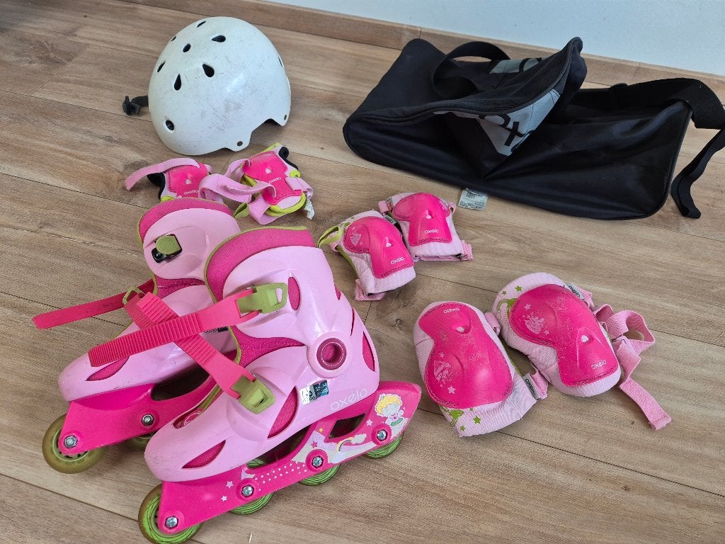 Skeelers set maat 32-34 (inline skates kinderen), Kinderen en Baby's, Ophalen, Kinderen, Verstelbaar, Gebruikt