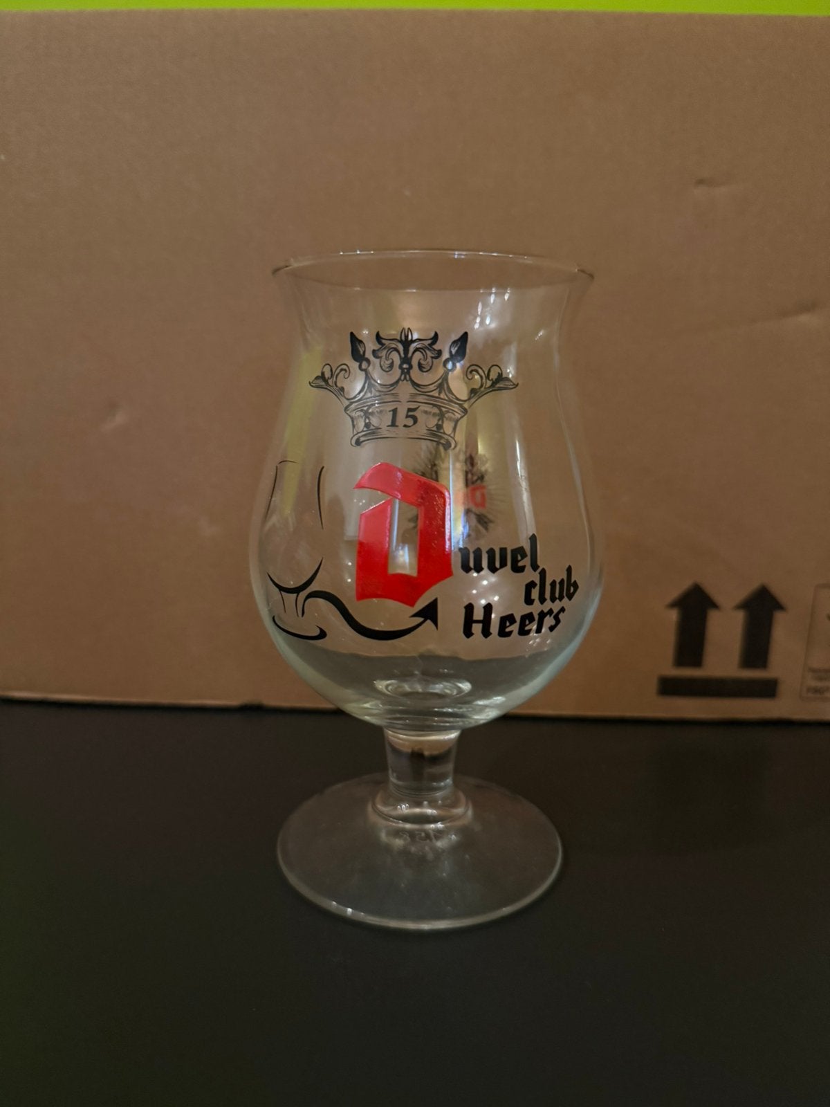 Duvel glas Heers 15 jaar, Verzamelen, Ophalen, Zo goed als nieuw, Duvel
