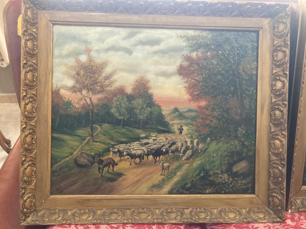 2 mooi schiderijen grootmoeder geerft, Antiek en Kunst, Kunst | Schilderijen | Klassiek, Ophalen