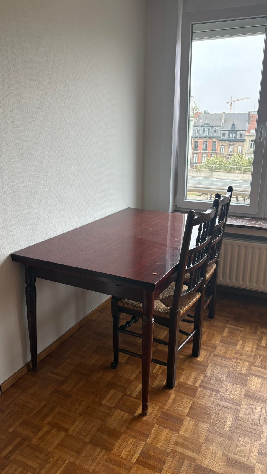 Rechthoekige eettafel – roodhout, Ophalen, Zo goed als nieuw