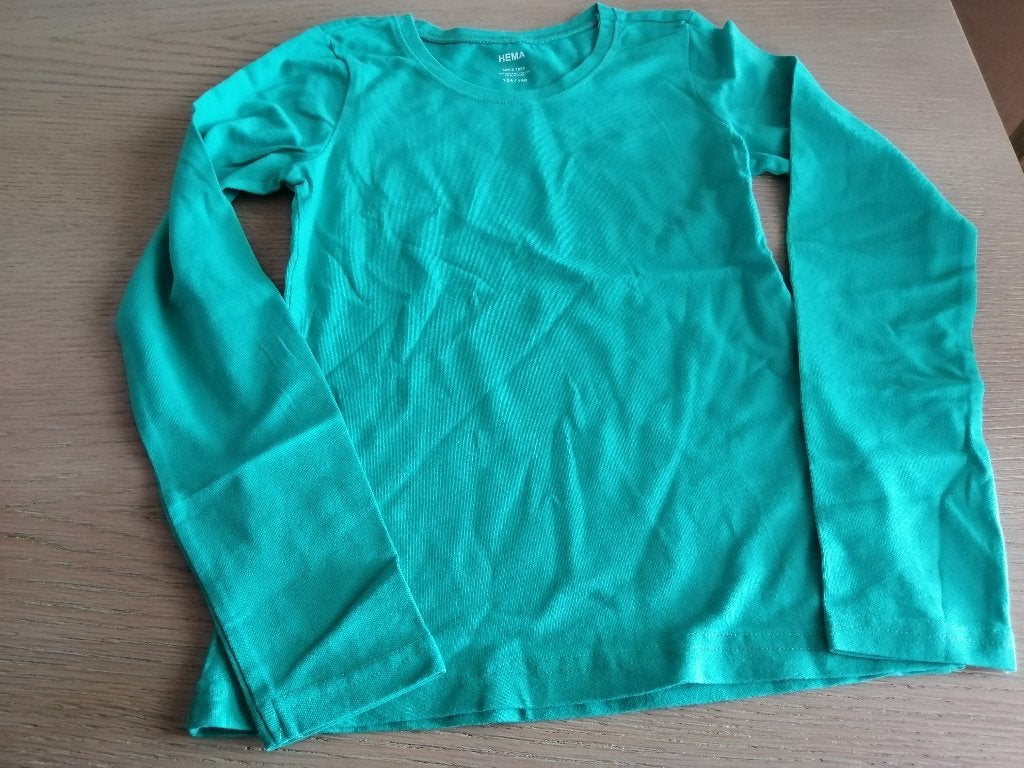longsleeve 134 - 140 HEMA, Meisje, Ophalen of Verzenden, Zo goed als nieuw, Shirt of Longsleeve