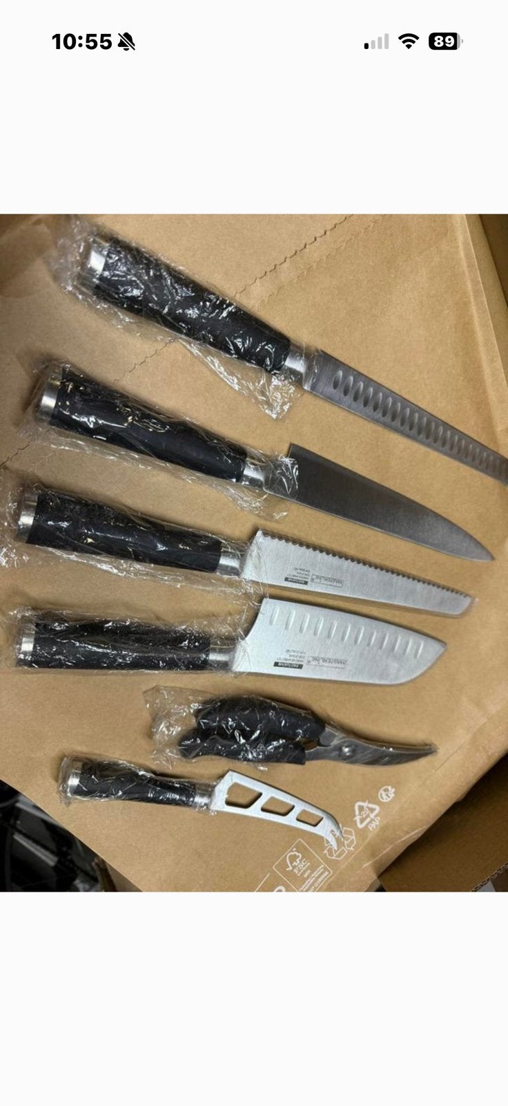 6 delige messenset Masterline, Ophalen of Verzenden, Nieuw, Los bestek