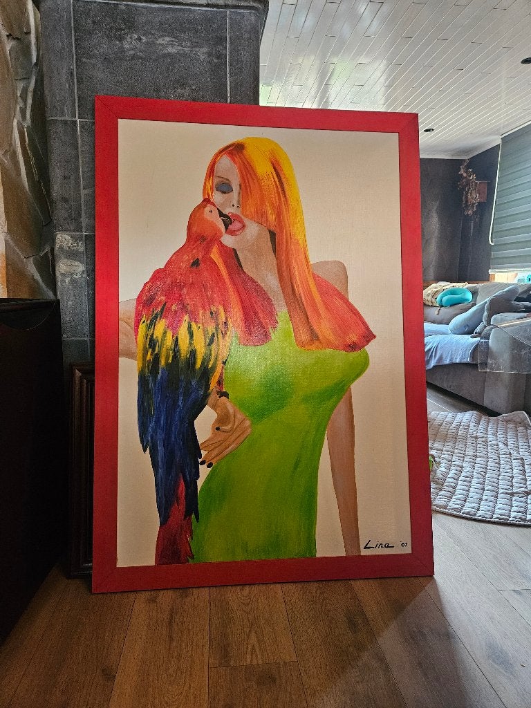 Groot schilderij, Antiek en Kunst, Ophalen of Verzenden, Portret