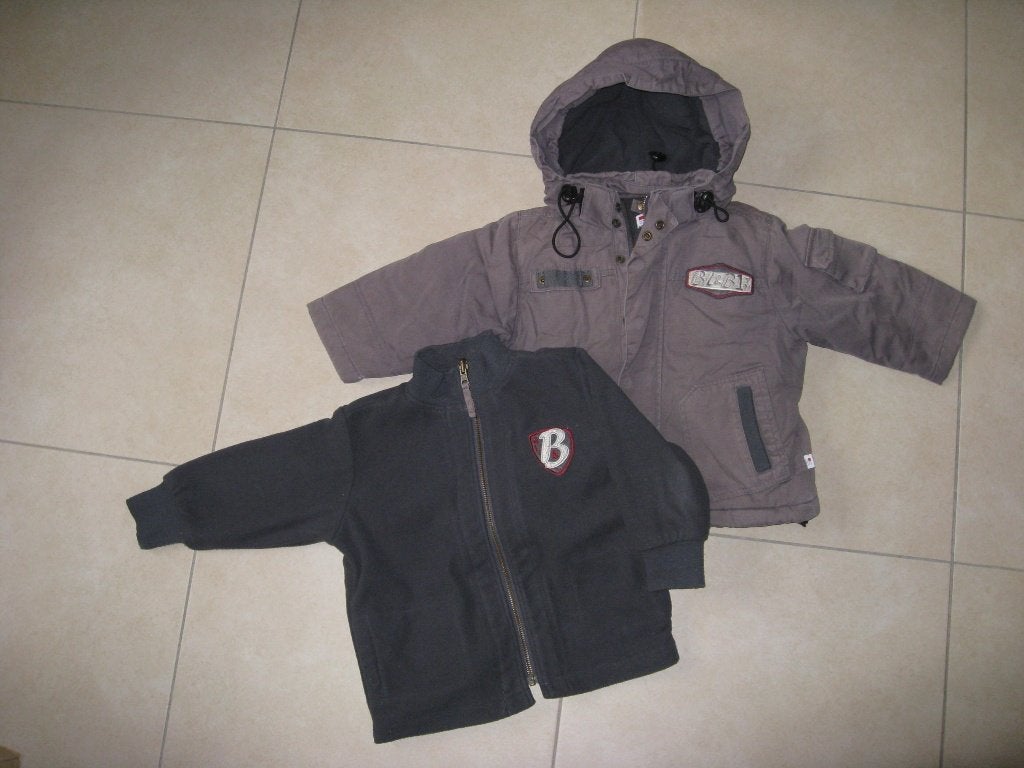 jas met fleece trui Blue Bay maat 92 + wanten, Ophalen of Verzenden, Blue Bay, Jongen, Jas