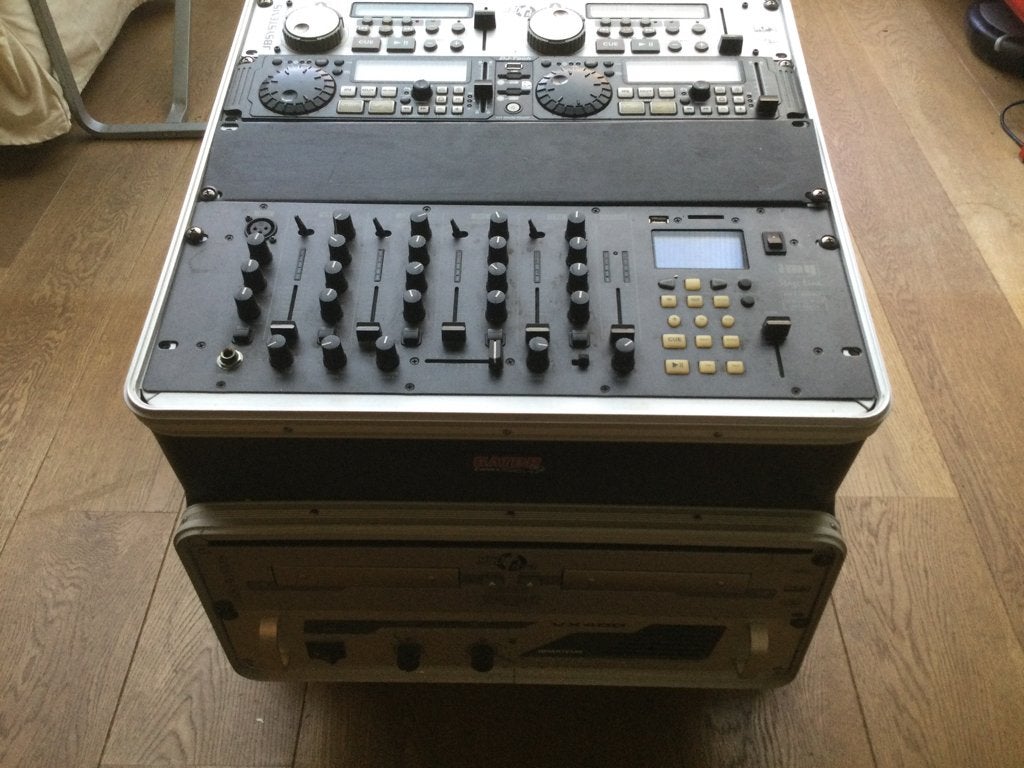 RACK DJ complet 3xUSB,3xSD,2xcd,Tmix, ampli,baffles option, Ophalen of Verzenden, Gebruikt