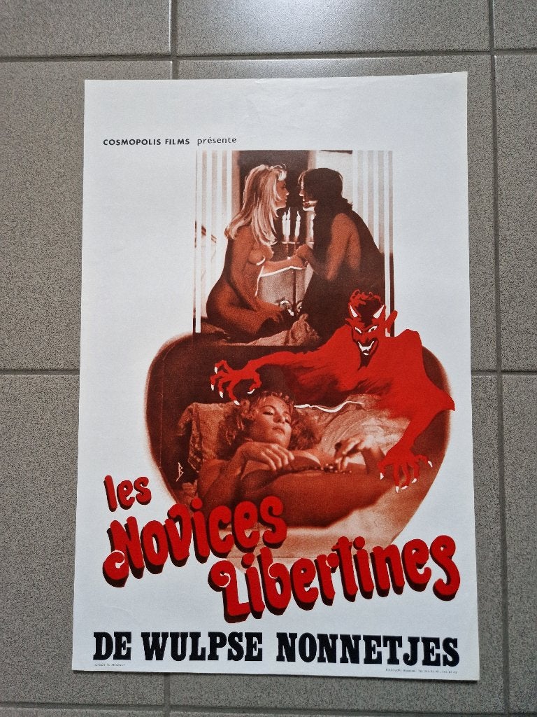 filmaffiche les novices libertines filmposter, Rechthoekig Staand, Ophalen of Verzenden, Zo goed als nieuw, A1 t/m A3