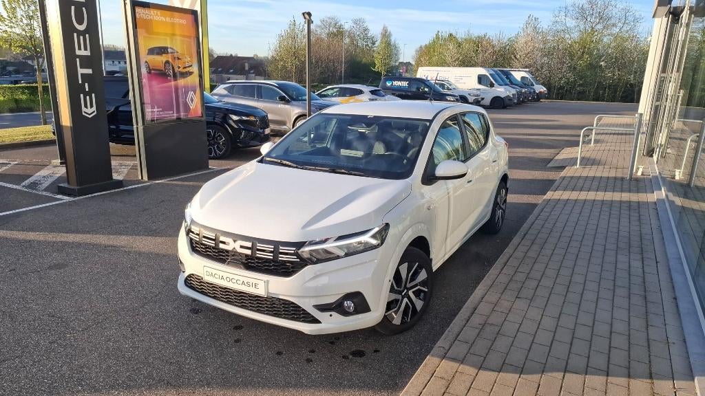 Dacia Sandero TCe 90, airco, GPS, sensor V+A, cam, dodehoekw, Auto's, Dacia, Voorwielaandrijving, Stof, Euro 6, 67 kW