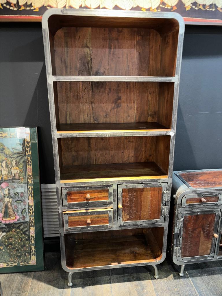 Bibliotheque industriel moderne 2 tiroirs 1 porte, Enlèvement ou Envoi, ., ., .