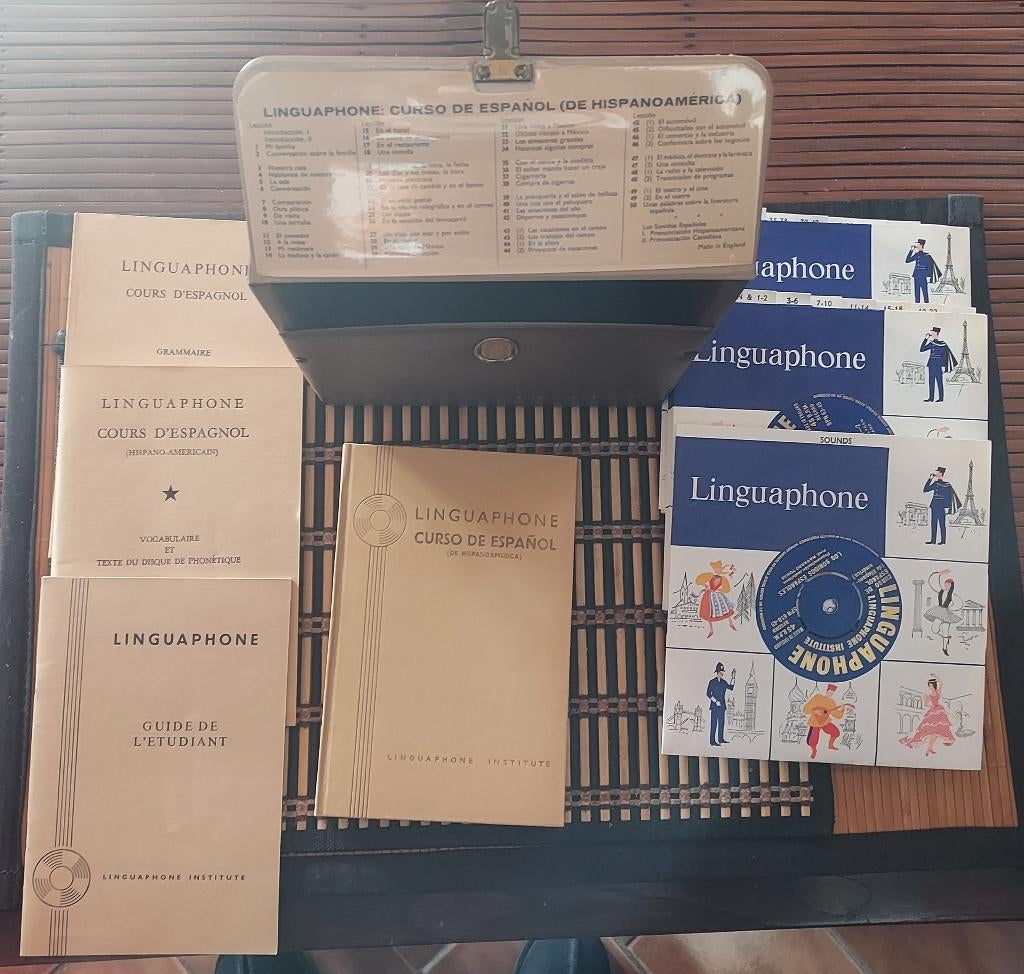 Cours d'espagnol complet (45 tours) - Linguaphone, Enlèvement ou Envoi, Comme neuf