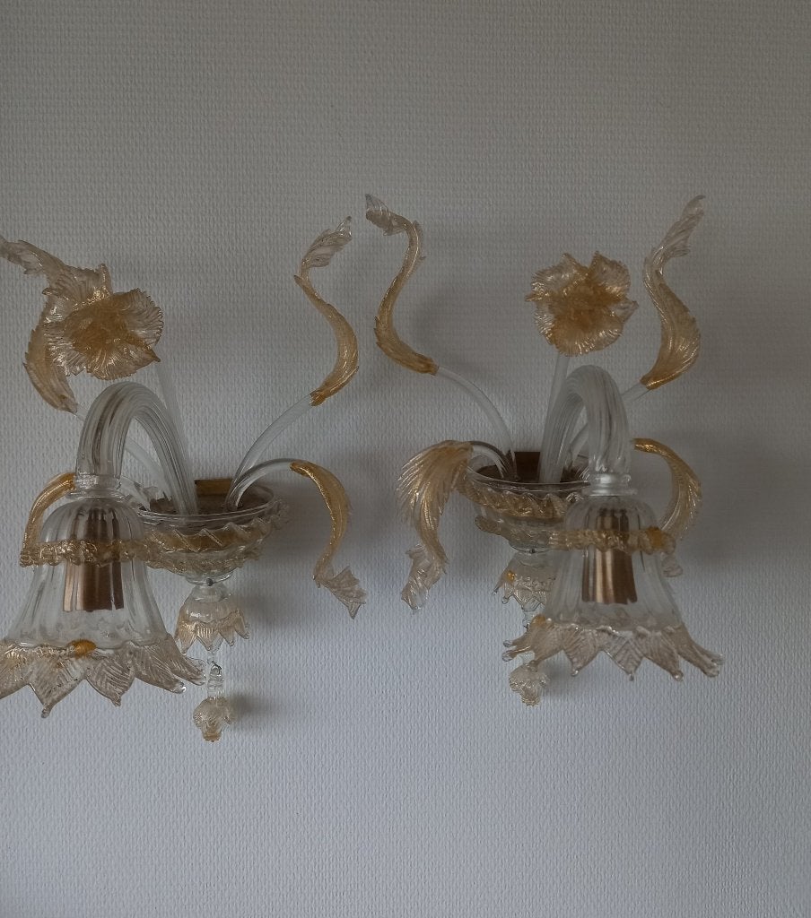 2 très belles appliques Murano, Enlèvement
