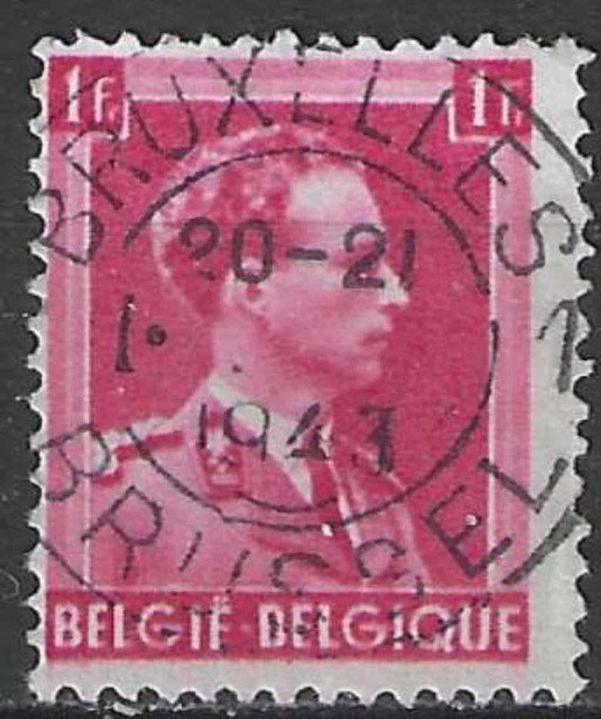 Belgique 1940 - Yvert/OBP 528 - Léopold III (ST), Envoi, Affranchi, Oblitéré, Maison royale