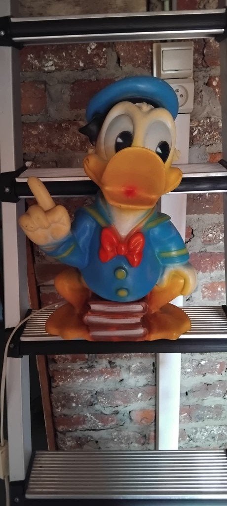 donald duck lamp, Verzamelen, Ophalen of Verzenden, Donald Duck, Zo goed als nieuw, Beeldje of Figuurtje