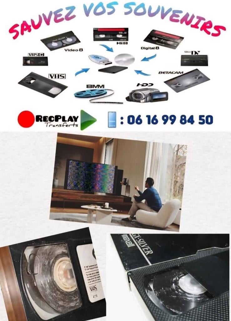 numérisation cassettes vidéos et bobines super8, Enlèvement ou Envoi, Comme neuf