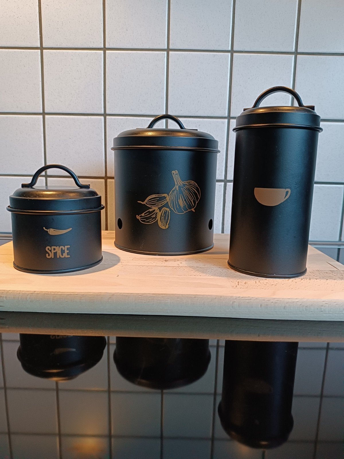 Voorraad blikken, Gebruikt, Ophalen of Verzenden, Metaal, Voorraadpot