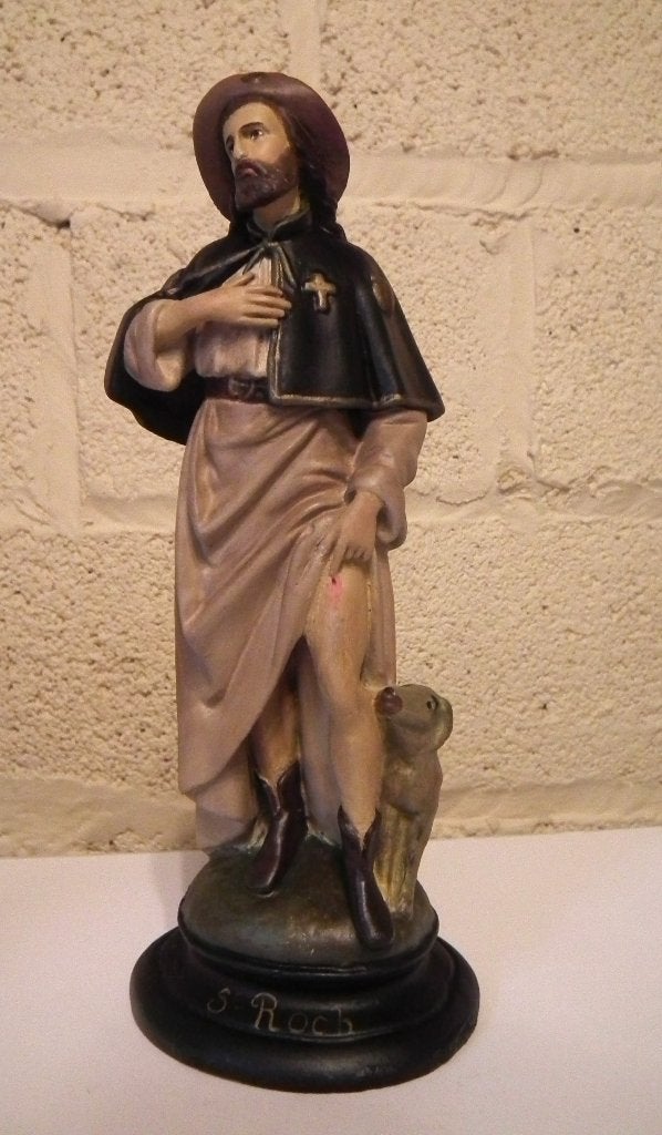 Saint Roch  Statue ancienne en platre, Antiquités & Art, Enlèvement ou Envoi