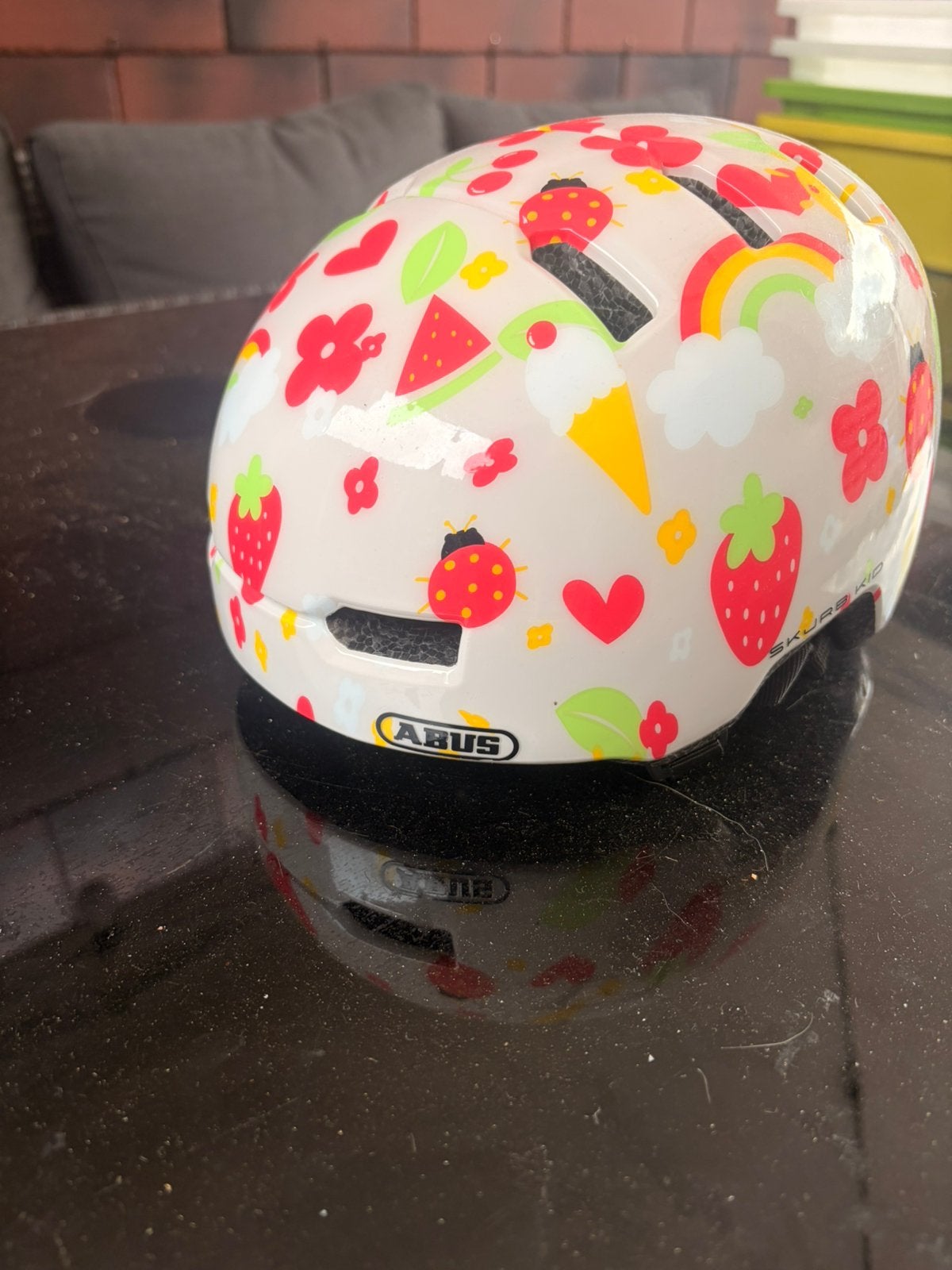 Abus kids fietshelm, Fietsen en Brommers, Fietsaccessoires | Fietshelmen, Zo goed als nieuw, Meisje, S, Ophalen