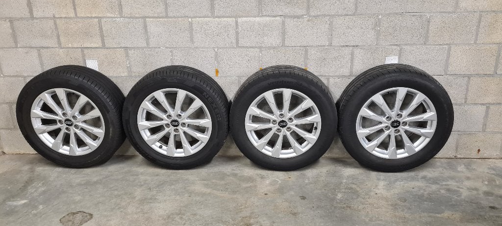 18" audi original velgen met zomerbanden, Auto-onderdelen, Banden en Velgen, Ophalen, 18 inch, Gebruikt, Velg(en)