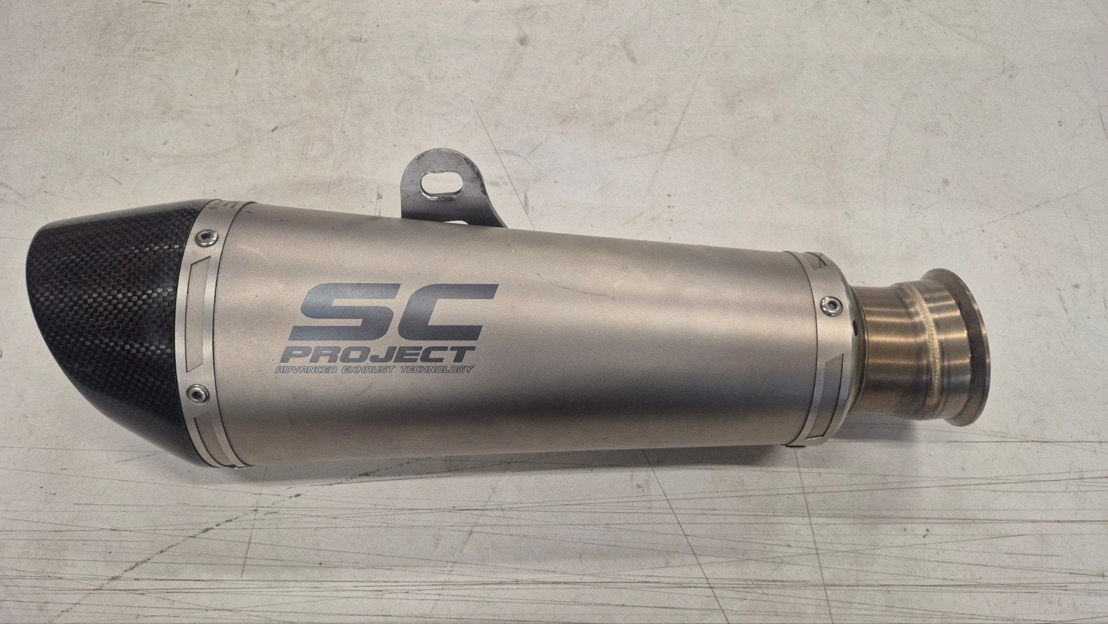 SC-Project SC1-R Sport Uitlaatdemper Titanium / Carbon, Ophalen of Verzenden, Gebruikt