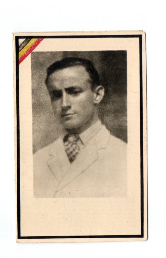 DP oorlogsslachtoffer verzet Nieuwmunster +  Mauthausen 1945, Ophalen of Verzenden, Overige soorten, Foto of Poster