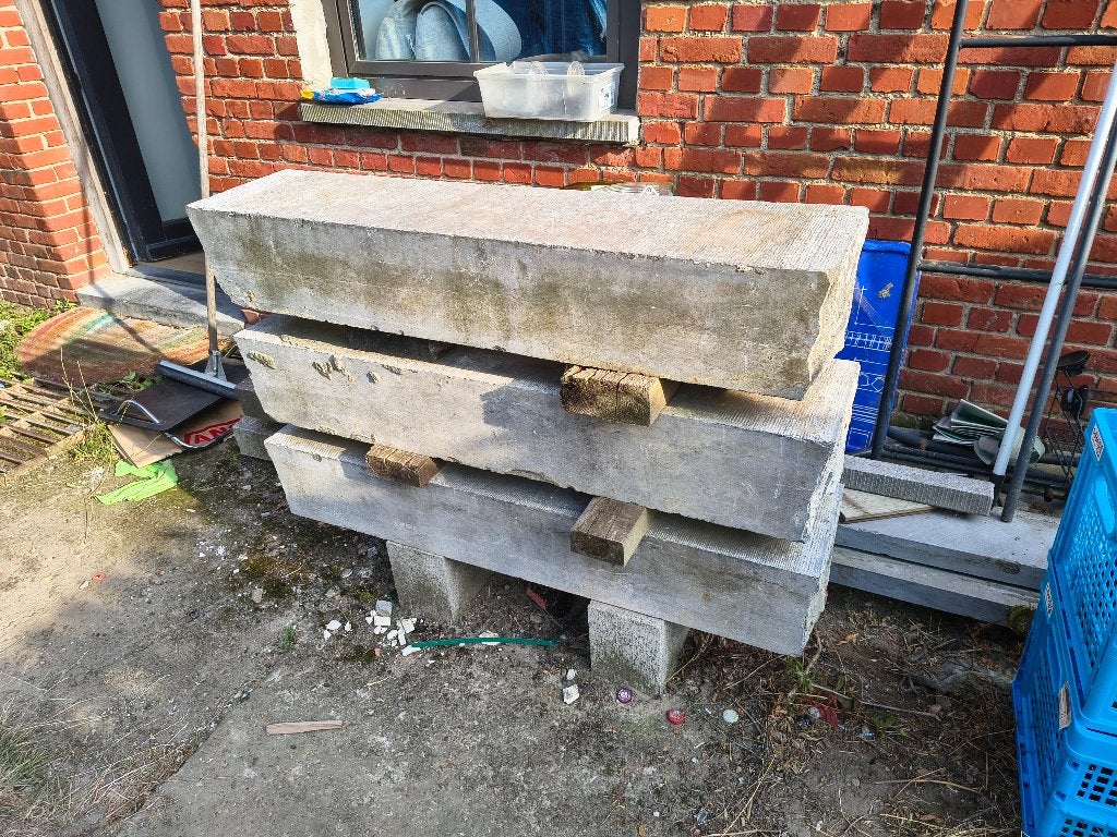 blauwe steen traptrede, Doe-het-zelf en Bouw, Ophalen, Gebruikt, Steen of Klei, 50 tot 150 cm
