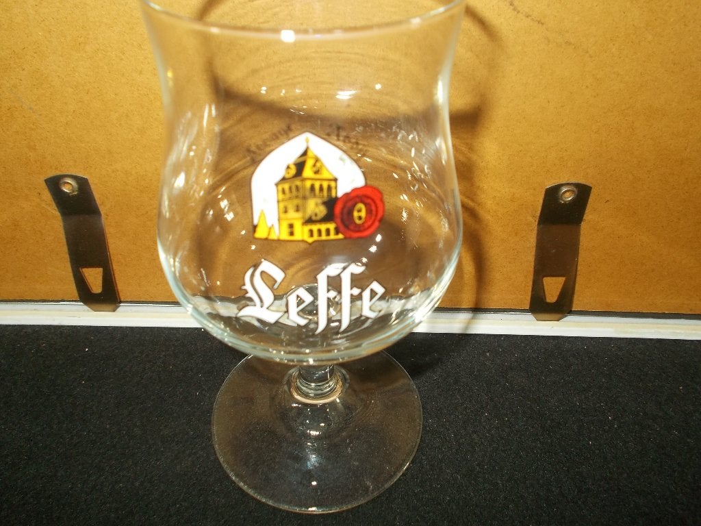 LEFFE - Verre tulipe de 25 cl sur socle bas - Années 80's, Collections, Enlèvement, Utilisé, Verre ou Verres, Leffe