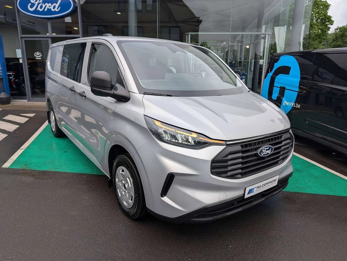 Ford Transit Custom DC 5pl Trend 320L L2 2.0TDCi 170pk A8 au, Auto's, Automaat, 4 deurs, Stof, Gebruikt