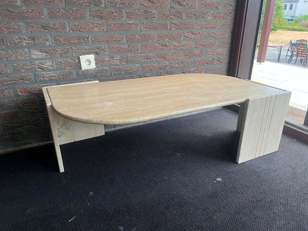 Table basse en travertin, Maison & Meubles, Enlèvement ou Envoi