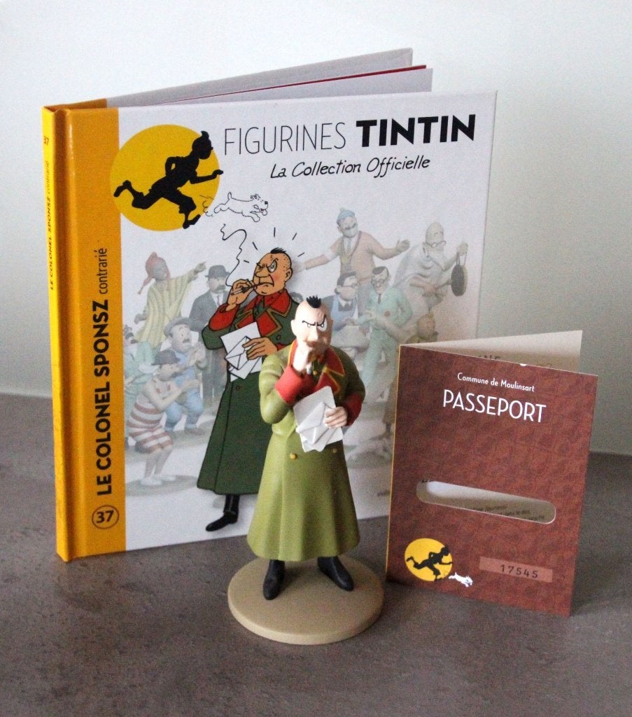 Moulinsart figurine n 37 kolonel Sponsz Tintin Hergé Kuifje, Collections, Envoi, Tintin, Comme neuf