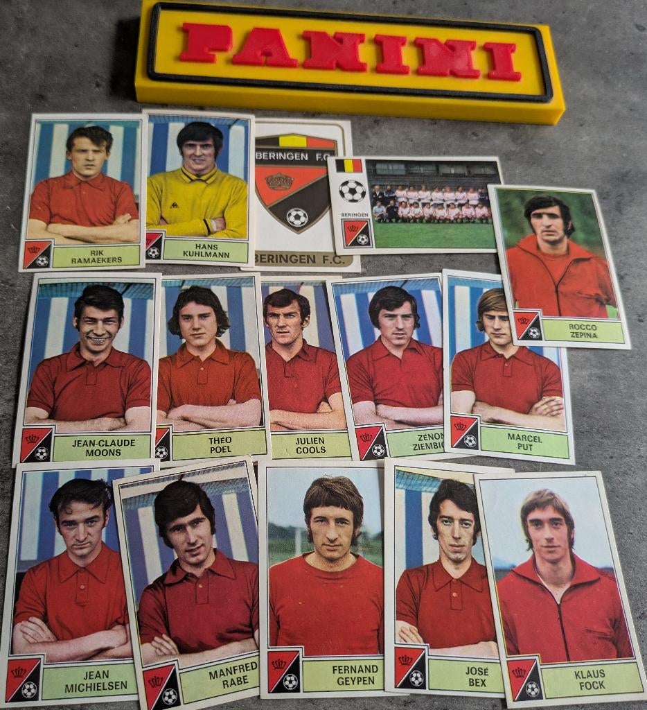 PANINI FOOTBALL 1972/73 BERINGEN FC 15X STICKERS VOETBAL, Verzenden, Nieuw