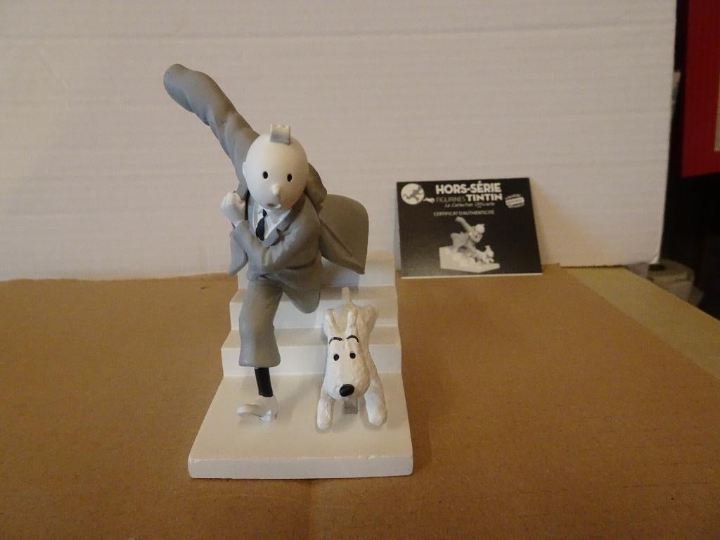 Tintin B&W figuur - HS No. 6 - Kuifje in actie, Verzamelen, Stripfiguren, Gebruikt, Beeldje of Figuurtje, Kuifje, Ophalen of Verzenden
