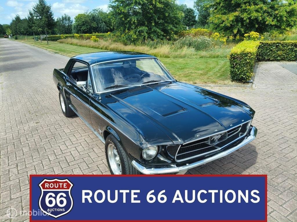 Ford Mustang | 1967 | Route 66 Auctions, Auto's, Zwart, Bedrijf, Handgeschakeld, Overige carrosserie