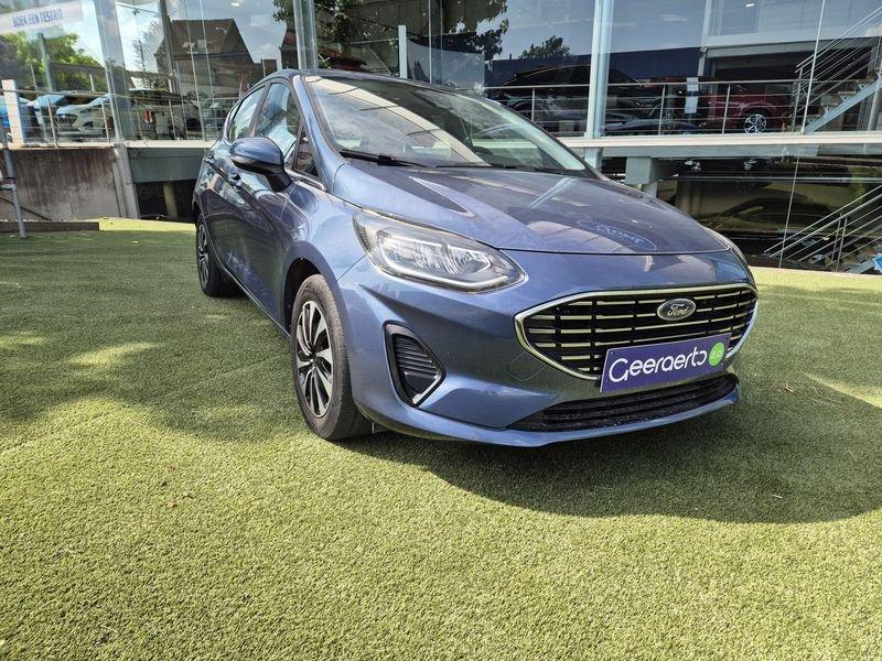 Ford Fiesta EcoBoost mHEV Titanium A7 DCT, Stof, Gebruikt, Blauw, Bedrijf