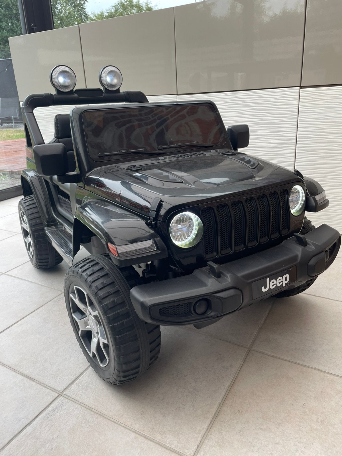 Voiture pour enfants Jeep Wrangler Rubicon 12V noire, Enlèvement, Comme neuf
