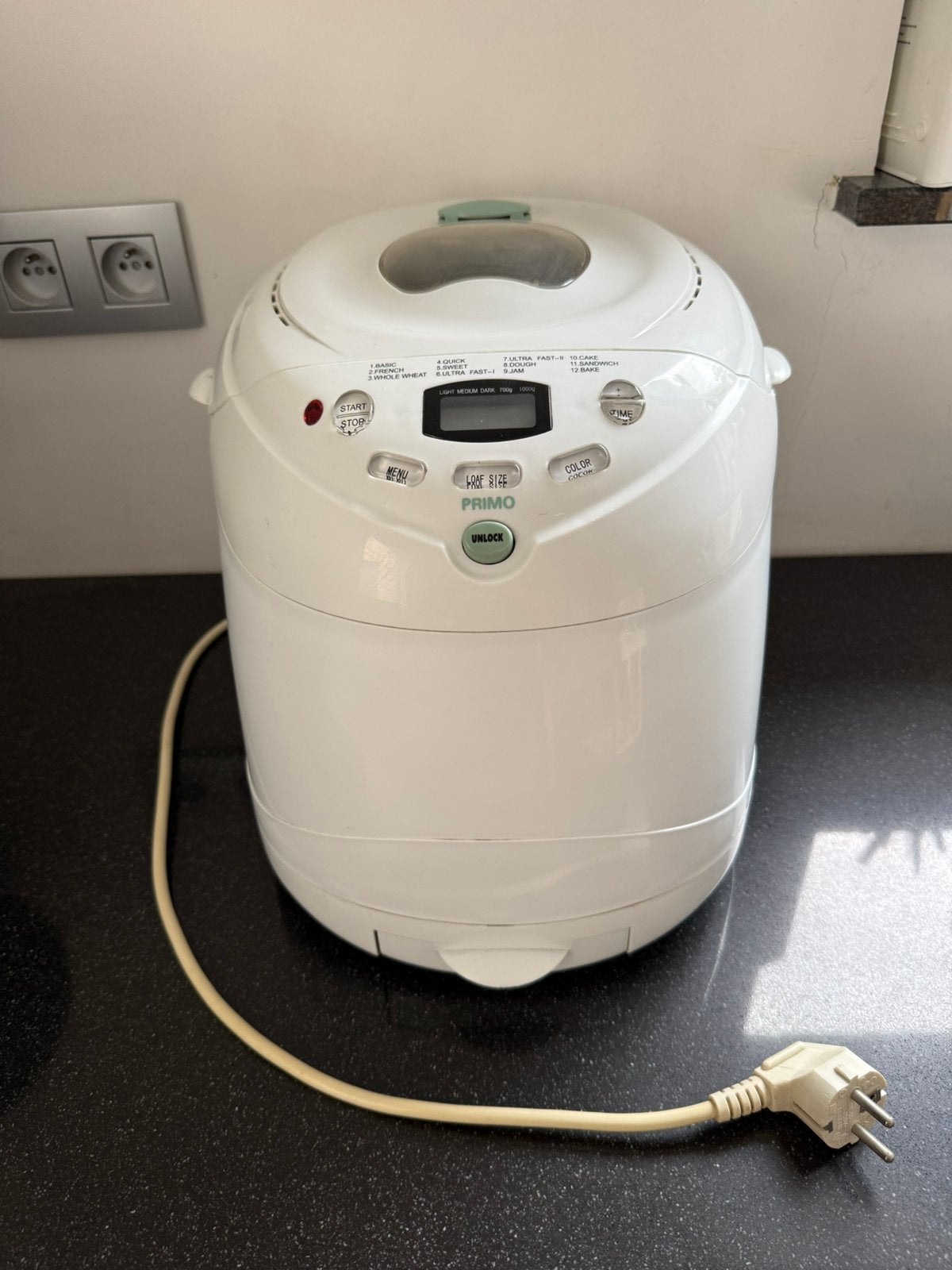 Broodmachine Primo, Elektronische apparatuur, Broodbakmachines, 800 tot 1200 gram deeg, Ophalen, Met timer, Gebruikt