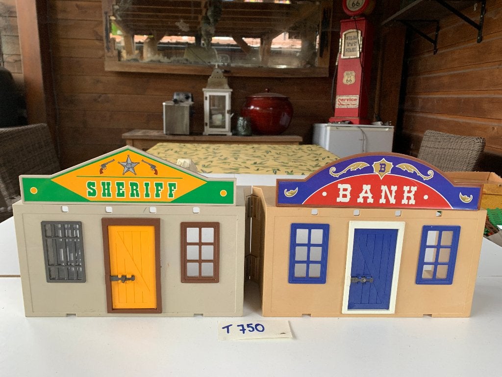 PLAYMOBIL T750: WESTERN BANK/SHERIFFS OFFICE, Ophalen of Verzenden, Country, Gebouw