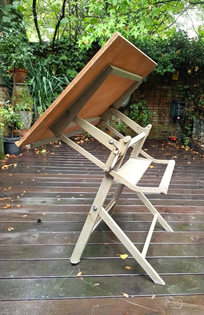Tekentafel professioneel – houten verstelbaar blad, Ophalen, Gebruikt, Minder dan 130 cm