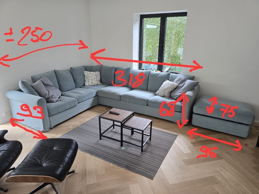 IKEA groene hoekbank, Huis en Inrichting, Zetels | Zetels, Ophalen, Canapé ikéa vert d'eau d'il y a 8ans, Hoekbank, 300 cm of meer