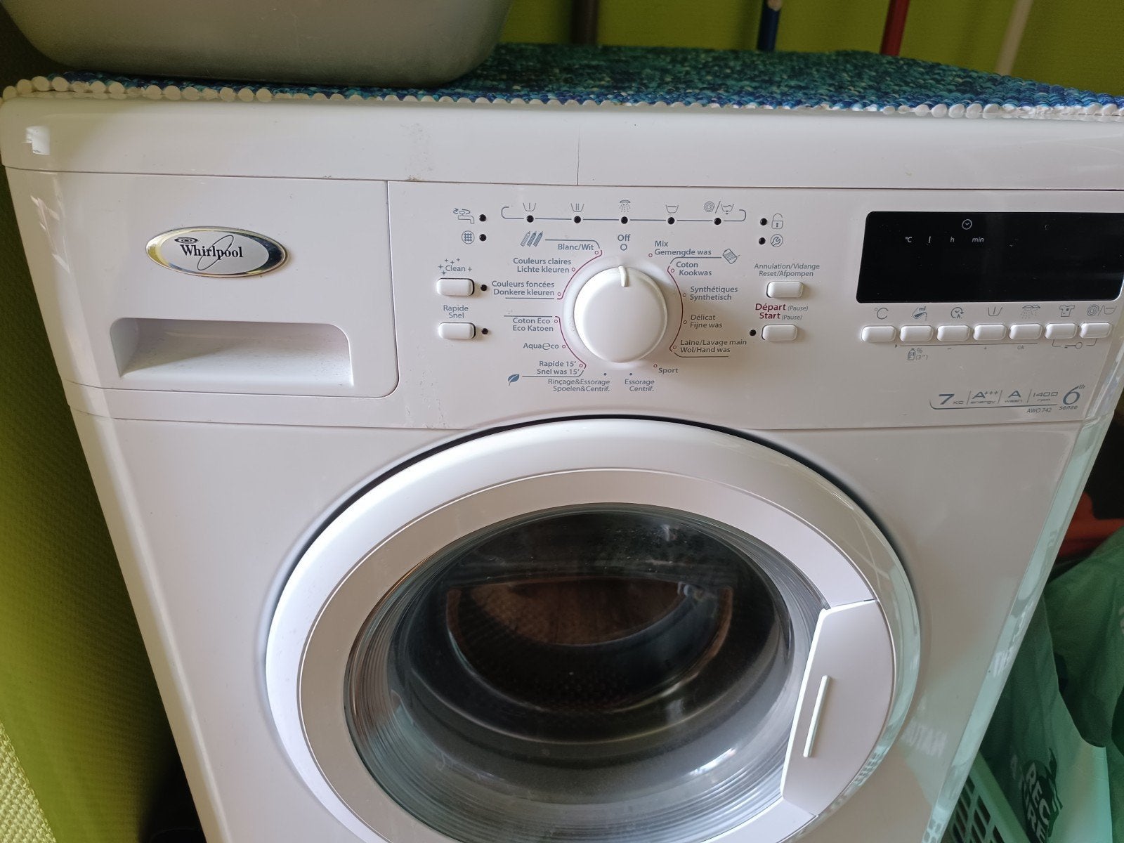 Whirlpool AWO 742 6th sense, Elektronische apparatuur, Wasmachines, Ophalen